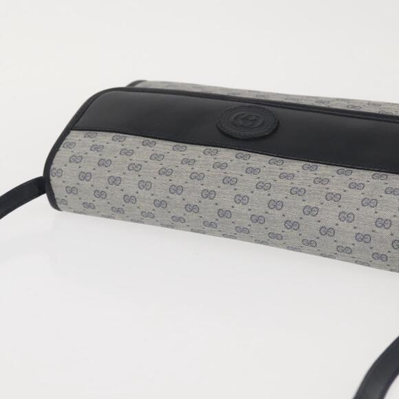 GUCCI Micro GG Supreme Shoulder Bag PVC Navy Gold 004 89 1041 Auth 144072 - Picture 6 of 16